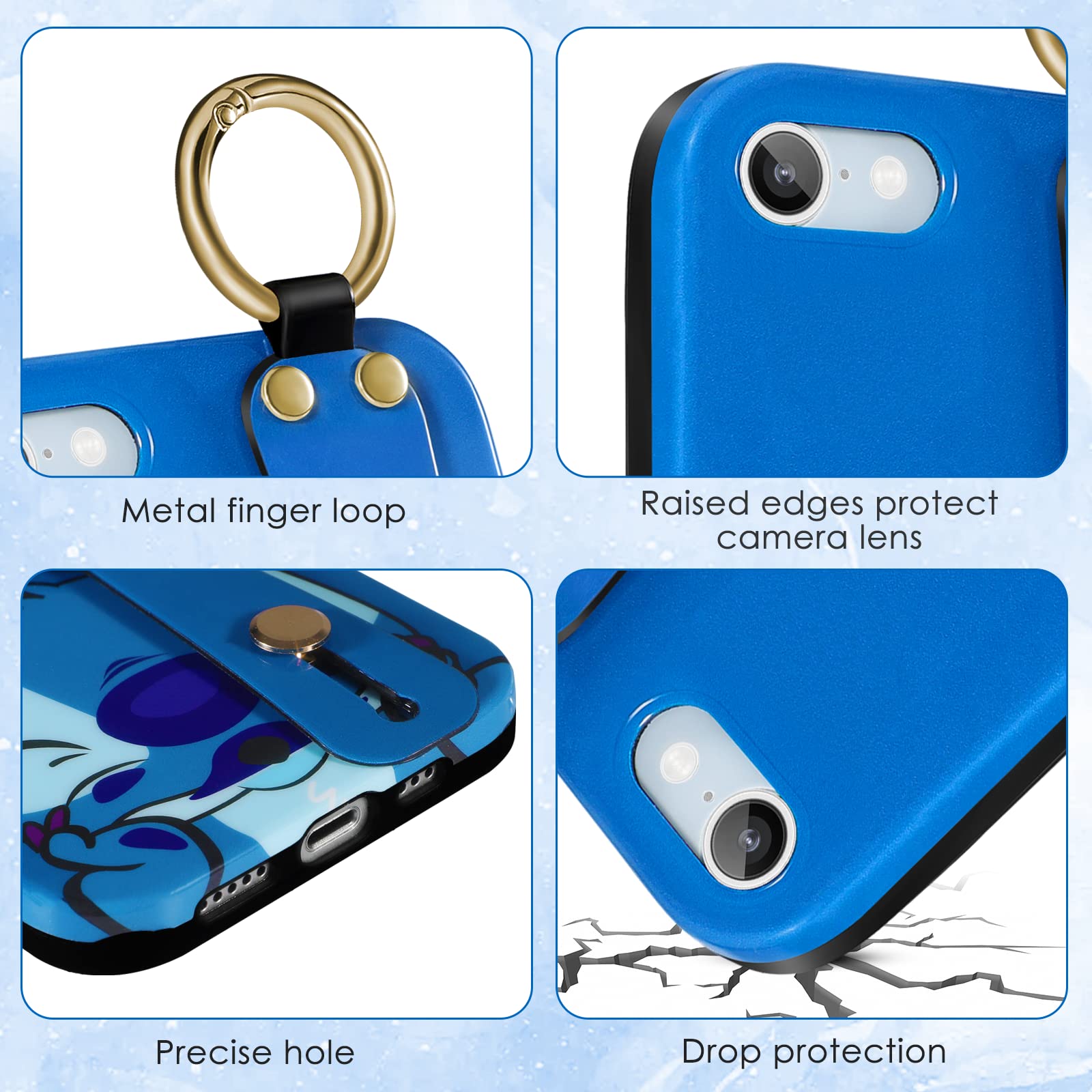 こあ　スマホケース iPhone リストストラップ Amazon.co.jp: Flafens Stih リストストラップ付き iPhone 7/8